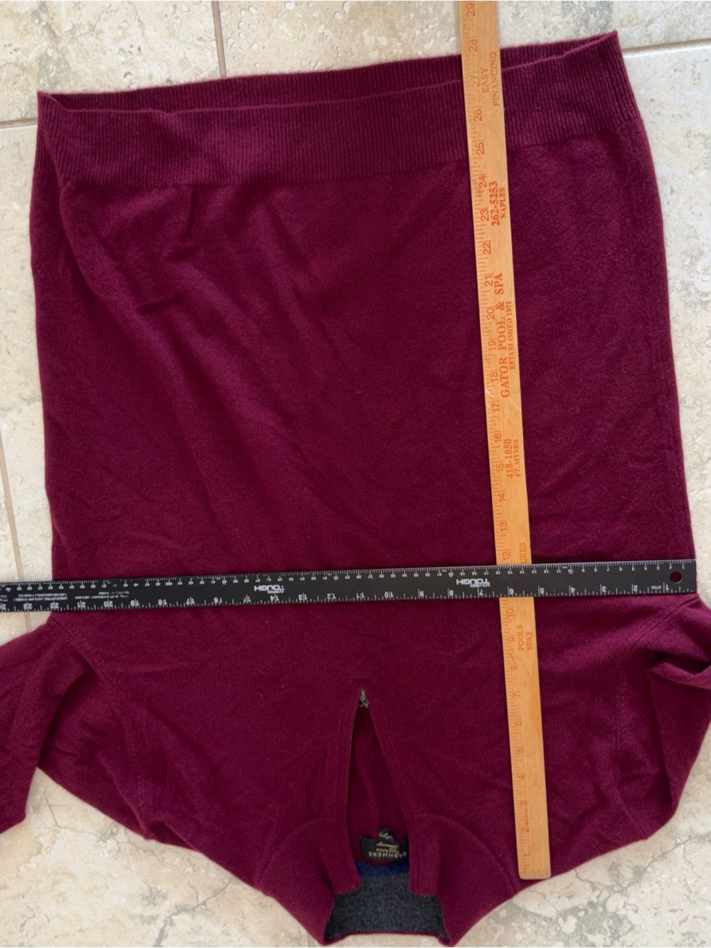Club Room cashmere Men's Half-Zip Sweater - Burgundy - Picture 4 of 4